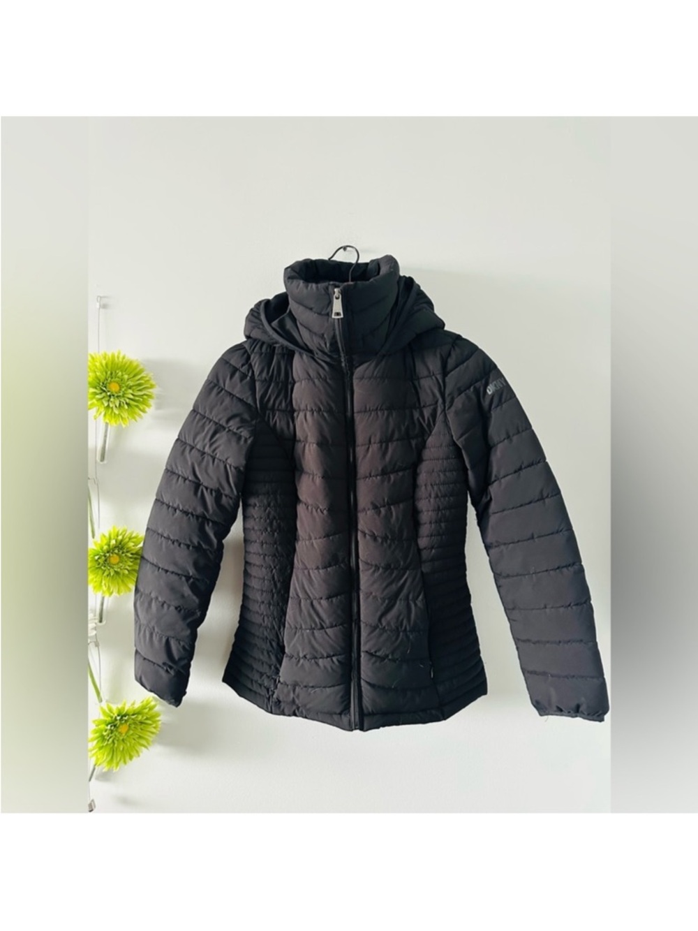 DKNY | Quilted Puffer Jacket with Hood Double Front Closure